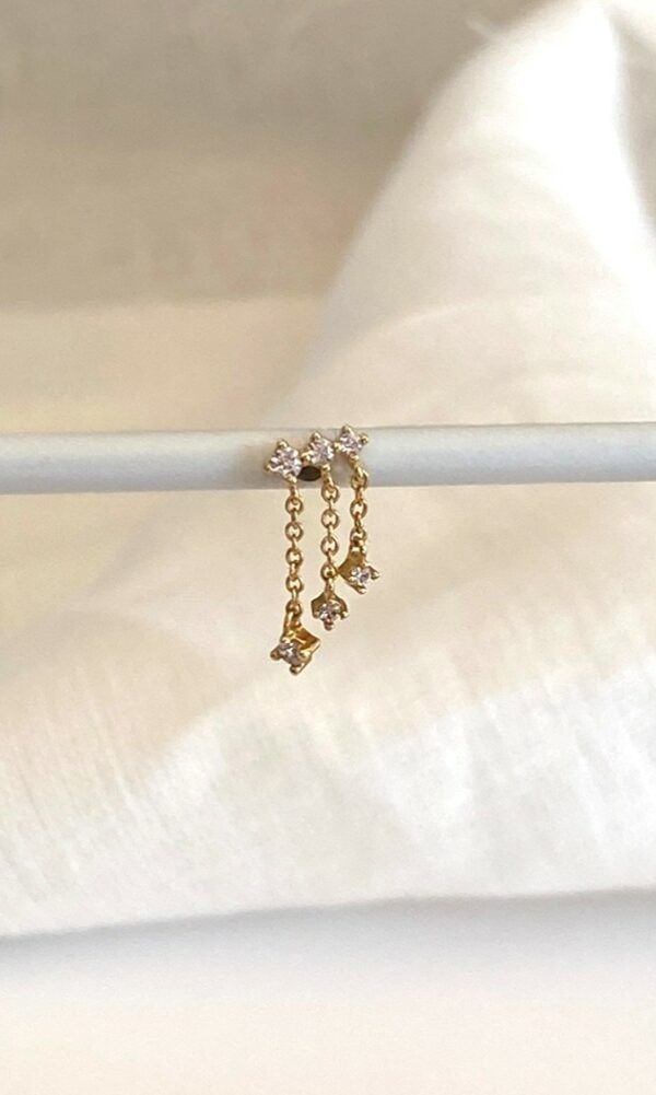 BOUCLE D'OREILLE MULTI  - BLANC